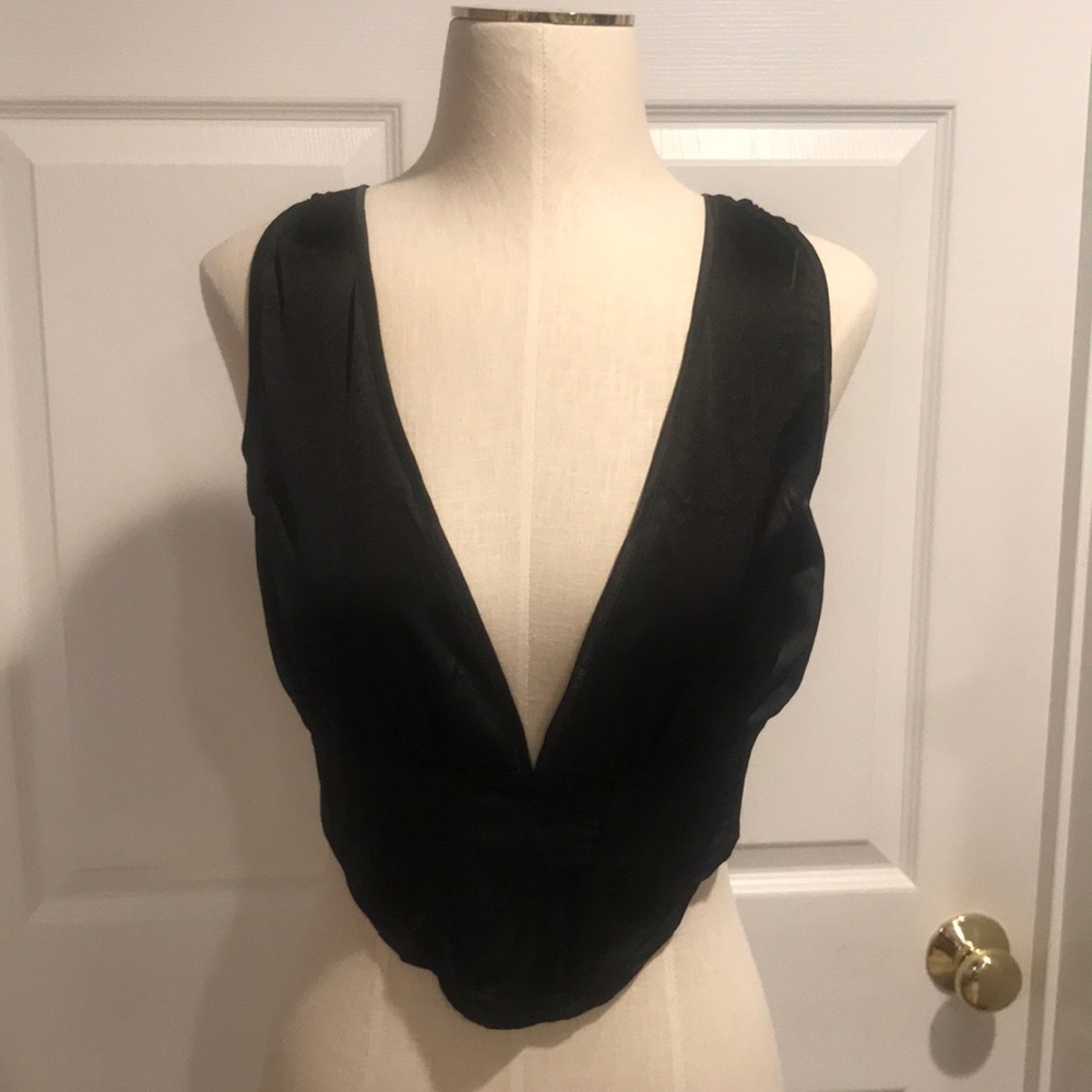 Missguided Black Corset Top